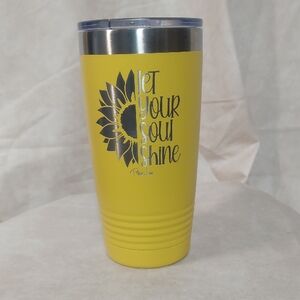 Piper Lou / Polar Camel 20oz Yellow Sunflower "Let Your Soul Shine" Tumbler